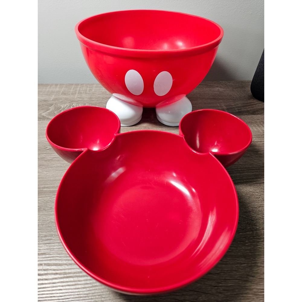 MICKEY MOUSE 10.5" Collectible Popcorn/Candy Bowl and Dip Serving Tray Zak Desig
